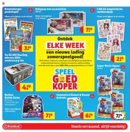 Kruidvat folder Pagina 54: Button Battle Game €7,99, Clementoni round & round animals €6,99