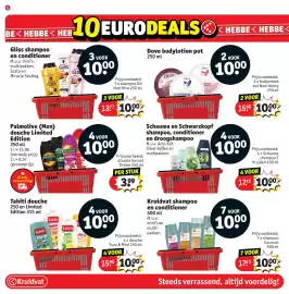 Kruidvat folder Pagina 6: Dove bodylotion pot €10,00, Schauma en Schwarzkopf shampoo, conditioner en droogshampoo €10,00