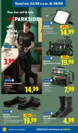 Lidl folder week 36 Pagina 20: Parkside lunchtas €7,99, Parkside werksokken €4,99