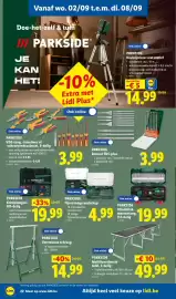 Lidl folder week 36 Pagina 22: Parkside fijn handgereedschap €4,99, Blindklink-moerentang €19,99