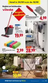 Lidl folder week 36 Pagina 29: Microvezeldoek voor huisdieren of elektrostatische borstel €4,99, Vileda droogtoren €28,99