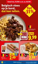 Lidl folder week 36 Pagina 4: Kippenvleugels €2,99, Bbq-worst €2,49