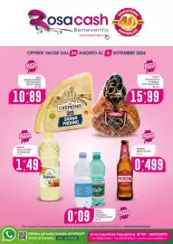 Volantino Rosa Cash Pagina 1: Peroni birra vetro €0,50, Basso olio di semi di girasole €1,49