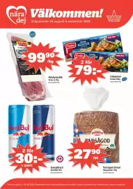 Nära dej reklamblad Sida 1: Fläskytterfilé €99,90, Energidryck €30,00