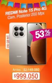 Catálogo Alkosto Página 4: Note 15 pro 4g cam. posterior 200 mpx €999.050,00