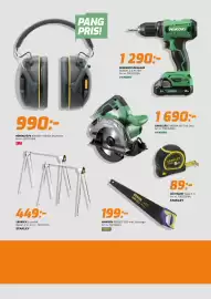 Bolist reklamblad Sida 4: MÅTTBAND €89,00, HÖRSELKÅPA €990,00