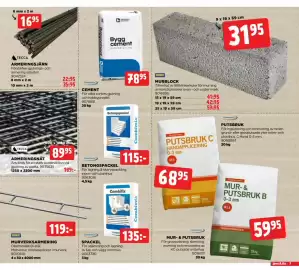 Jem&Fix reklamblad Sida 7: CEMENT €78,95, ARMERINGSJÄRN
