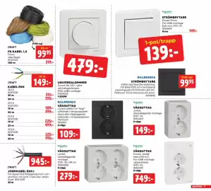 Jem&Fix reklamblad Sida 9: KABEL EKK, STRÖMBRYTARE