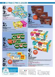 Catalogue E.Leclerc page 22: ACTIVIA FRAISE €5,50, Danette Mousse chocolat €3,32