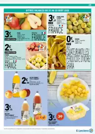 Catalogue E.Leclerc page 25: BANANE €0,99, POMMES DE FRANCE €2,49