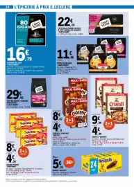 Catalogue E.Leclerc page 34: QUAKER Cruesli €9,98, CARTE NOIRE CAFÉ EN GRAINS CLASSIQUE PUR ARABICA €29,95