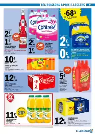 Catalogue E.Leclerc page 41: Contrex €1,47, Schweppes Soda saveur agrumes €5,17