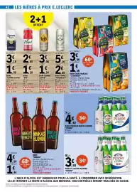 Catalogue E.Leclerc page 42: PERONI NASTRO AZZURRO €4,82, PERONI BIÈRE 0% NASTRO AZZURRO €3,93
