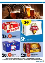 Catalogue E.Leclerc page 43: STELLA ARTOIS €9,42, Kronenbourg €12,36