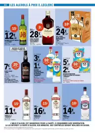 Catalogue E.Leclerc page 44: SMIRNOFF BOISSON SPIRITUEUSE €2,55, HSE RHUM BLANC AGRICOLE €24,57