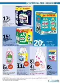 Catalogue E.Leclerc page 47: LE CHAT Lessive liquide L'Expert Bicarbonate €15,48, Dash Lessive liquide €11,88