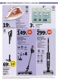 Catalogue E.Leclerc page 52: Calor Fer vapeur €19,99, EAU DÉMINÉRALISÉE €3,30