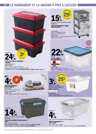 Catalogue E.Leclerc page 54: LOCKER €24,90, KIS MALLE DE RANGEMENT SCUBA NOIRE €14,99
