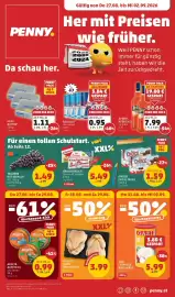 PENNY Flugblatt woche 35 Seite 1: PENNY. Gültig von Do 27.08. bis Mi 02.09.2026 Her mit Preisen wie früher. Da schau her