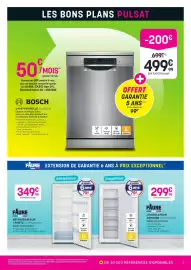 Catalogue Pulsat page 3: Bosch lave-vaisselle  €499,99, Faure congélateur armoire faucfs168aw11 €299,99