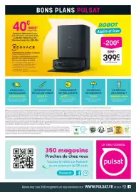 Catalogue Pulsat page 8: Ecovacs aspirateur robot laveur deebot t80s omni noir €399,99