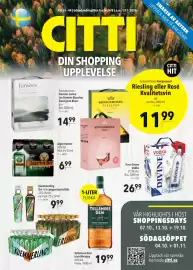 Citti reklamblad Sida 1: Jägermeister, EUR 6.99 €6,99, Riesling eller Rosé Kvalitetsvin, EUR 11.99 €11,99