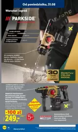 Lidl gazetka tydzień 36 Strona 14: Akumulatorowy młot udarowo-obrotowy Parkside Performance edycja limitowana €249,00