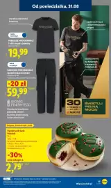 Lidl gazetka tydzień 36 Strona 21: T-shirt męski z bawełną Parkside Performance €19,99, Pączek na 30-lecie Parkside €2,79
