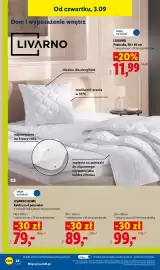 Lidl gazetka tydzień 36 Strona 34: Poduszka LIVARNO 40x40 cm €11,99, Kołdra na 4 pory roku LIVARNO HOME 160x200 cm €89,00