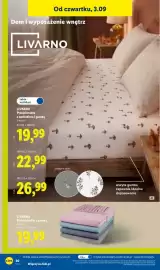 Lidl gazetka tydzień 36 Strona 36: Prześcieradło z gumką LIVARNO 140-160x200 cm €19,99
