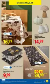 Lidl gazetka tydzień 36 Strona 37: Wycieraczka Livarno €9,99, Obrus Livarno €16,99
