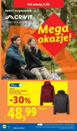 Lidl gazetka tydzień 36 Strona 4: Kurtka softshell z kapturem damska Crivit €48,99