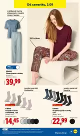 Lidl gazetka tydzień 36 Strona 41: Skarpetki męskie z bawełną Esmara 7-pak €22,99, Piżama damska z wiskozą Esmara €39,99