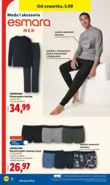 Lidl gazetka tydzień 36 Strona 44: Piżama męska z bawełną €34,99, Bokserki męskie z bawełną 3-pak €26,97