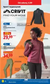 Lidl gazetka tydzień 36 Strona 50: Legginsy funkcjonalne damskie Crivit €34,99, Koszulka funkcjonalna damska Crivit €29,99
