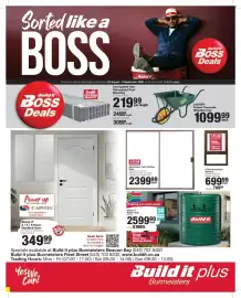 Build It catalogue Page 1: Lasher Falcon Concrete Wheelbarrow €1.099,99, BUILD IT 2 / 4 / 6 Panel Moulded Door €349,99