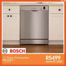 Tafelberg Furnishers catalogue week 34 Page 17: BOSCH 12 Place Dishwasher €5.499,00