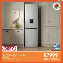 Tafelberg Furnishers catalogue week 34 Page 18: DEFY 327L Fridge Freezer DAC675 - Brushed Stainless Steel €7.999,00