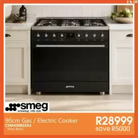 Tafelberg Furnishers catalogue week 34 Page 19: Smeg 90cm Gas / Electric Cooker €28.999,00