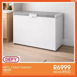 Tafelberg Furnishers catalogue week 34 Page 25: DEFY 481L Chest Freezer €6.999,00