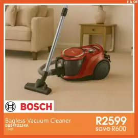 Tafelberg Furnishers catalogue week 34 Page 5: BOSCH Bagless Vacuum Cleaner €2.599,00