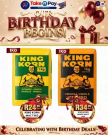 Take 'n Pay catalogue week 35 Page 10: King Korn Malt €24,99, King Korn Maize Malt €34,99