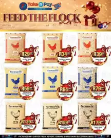 Take 'n Pay catalogue Page 22: Farmserve Mixed Fowl Food €179,99, Farmserve Whole Maize €139,99