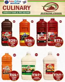 Take 'n Pay catalogue Page 7: Supreme BBQ Sauce €29,99, Chef's Secret Tomato or Chilli Sauce €17,99