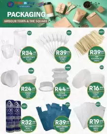 Take 'n Pay catalogue Page 9: Bag on Roll €32,99, DESSERT CUPS & LIDS €34,99