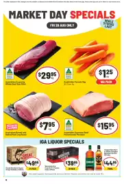 IGA catalogue Page 1: Australian Economy Beef Porterhouse Portions €15,95, Australian Carrots €1,25