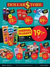 DollarStore annonsblad Sida 1: Lösviktsgodis €6,90, Tortilla Santa Maria €10,00