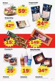 Pekås reklamblad vecka 35 Sida 3: Revben €59,00, Coop Pizzadeg XL €25,00