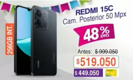 Catálogo Alkosto Página 2: Redmi 15c cam. posterior 50 mpx €519.050,00
