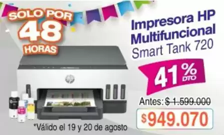 Catálogo Alkosto Página 8: Hp - impresora multifuncional smart tank 720 €949.070,00